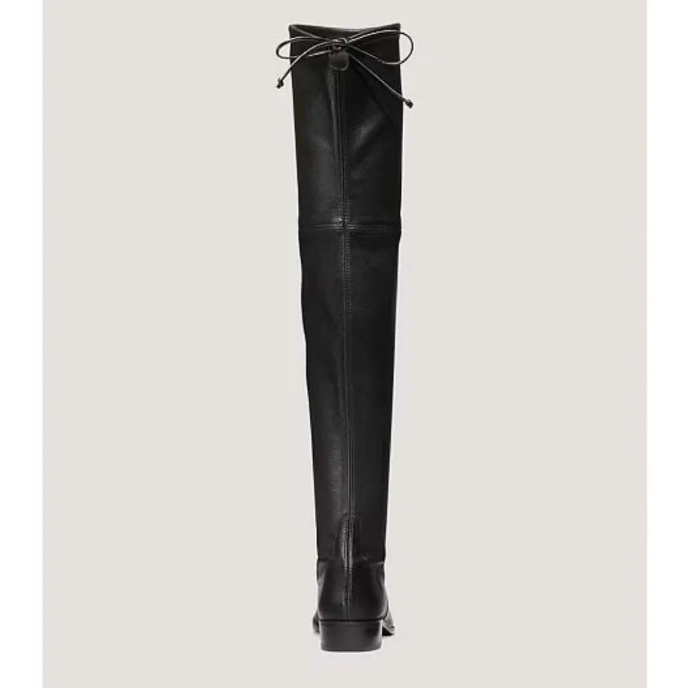STUART WEITZMAN Lowland Leather Over The Knee Boots Black 5.5 MSRP $950 NWOB